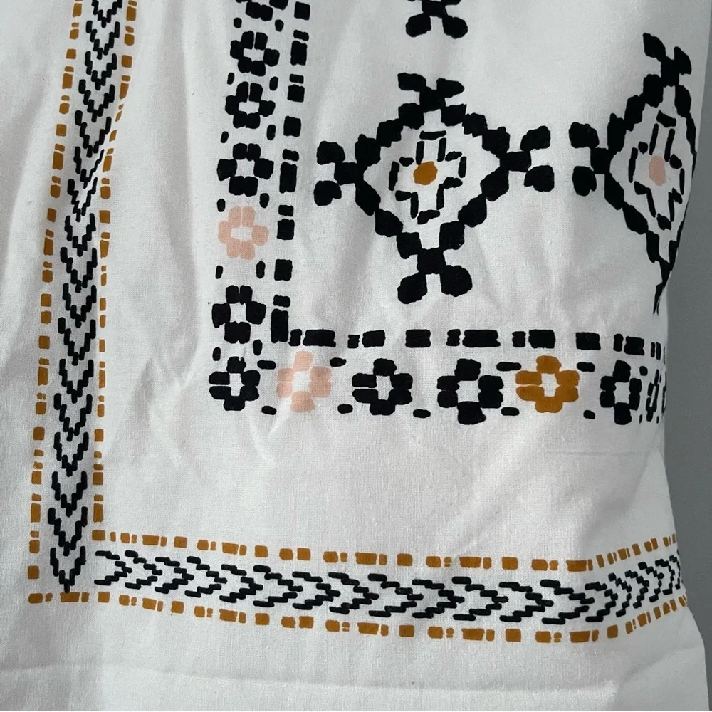 Bohemian Urban Outfitters Home Dara print border Duvet cover King size NWOT